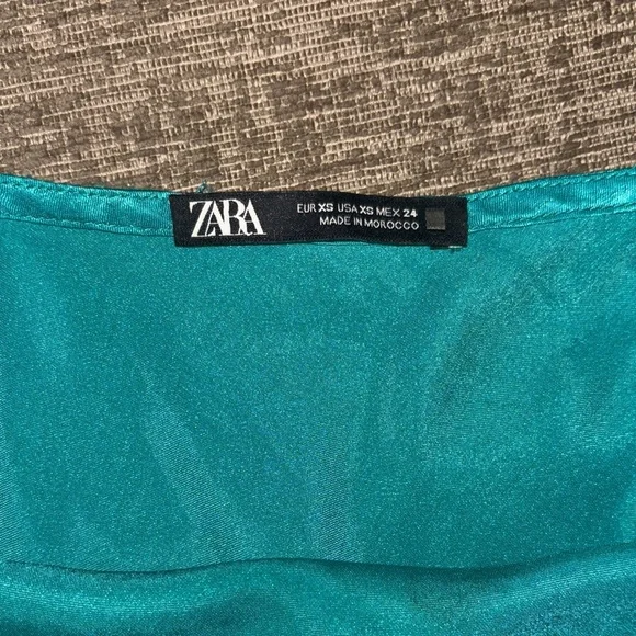 Zara Teal Maxi Dress with Spaghetti Straps - Picture 8 of 9
